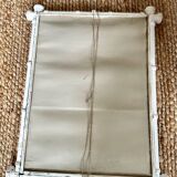 Large bamboo-style wooden mirror