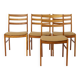 4 Vintage Swedish Oak Chairs | Alb Johansson & Söner | 1960s | One Repaired