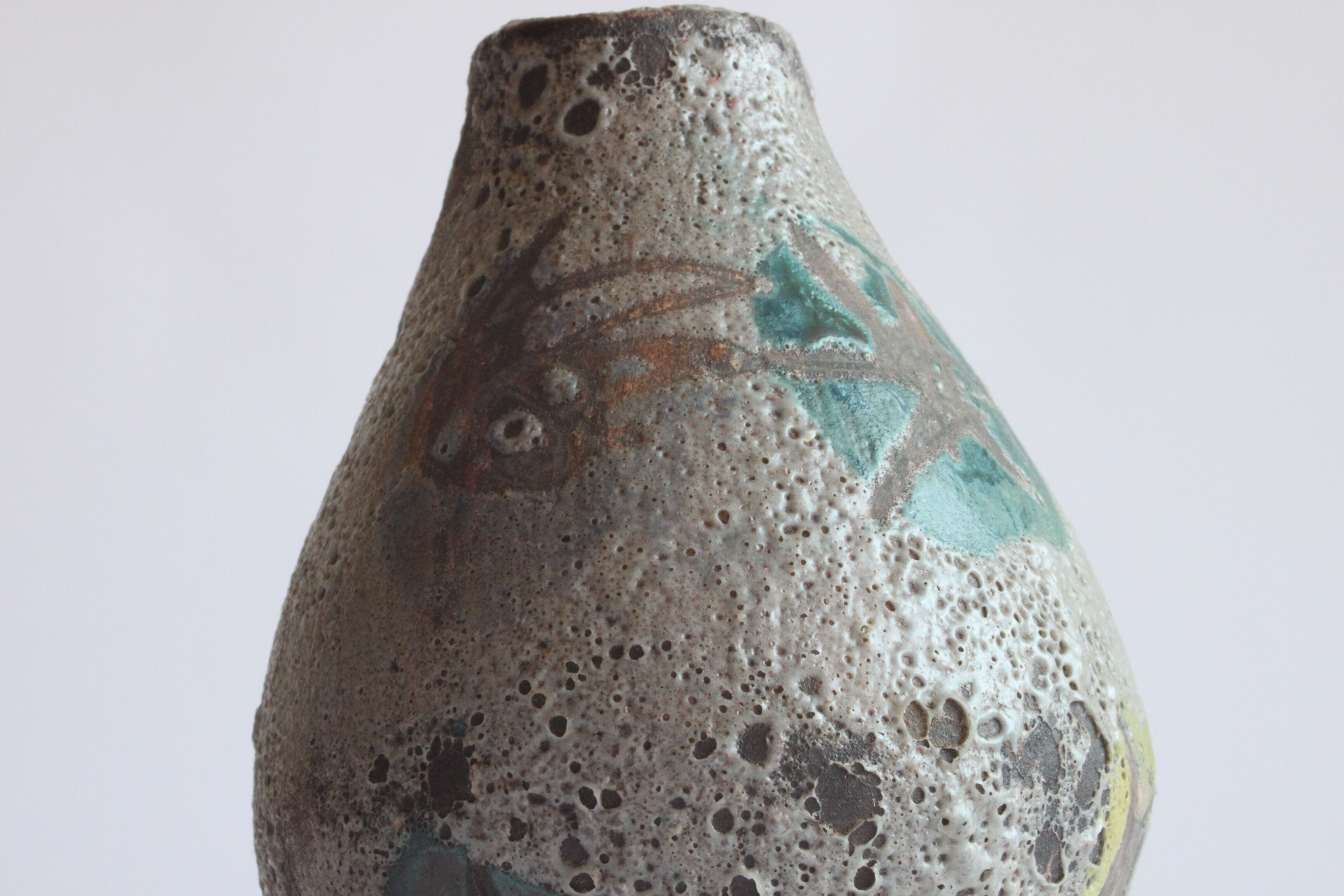 Prehistoric sealife decor vase by Anna Camos, Vallauris 1950