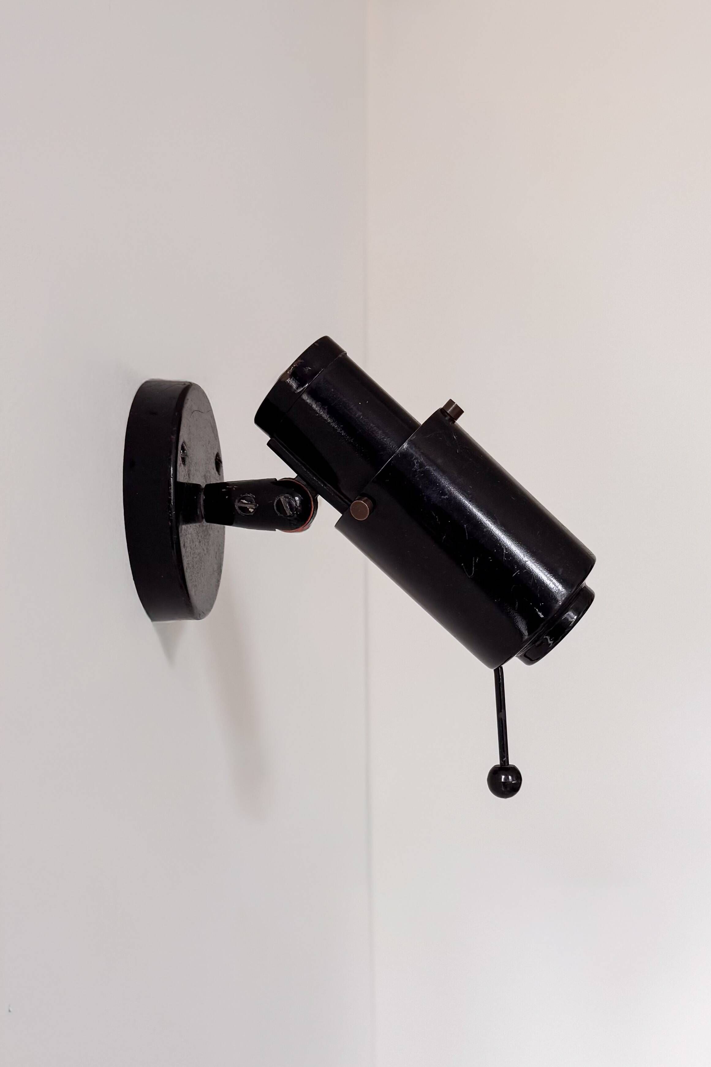 Vintage zodiac wall lights for lita by jacques biny, black lacquered metal, f