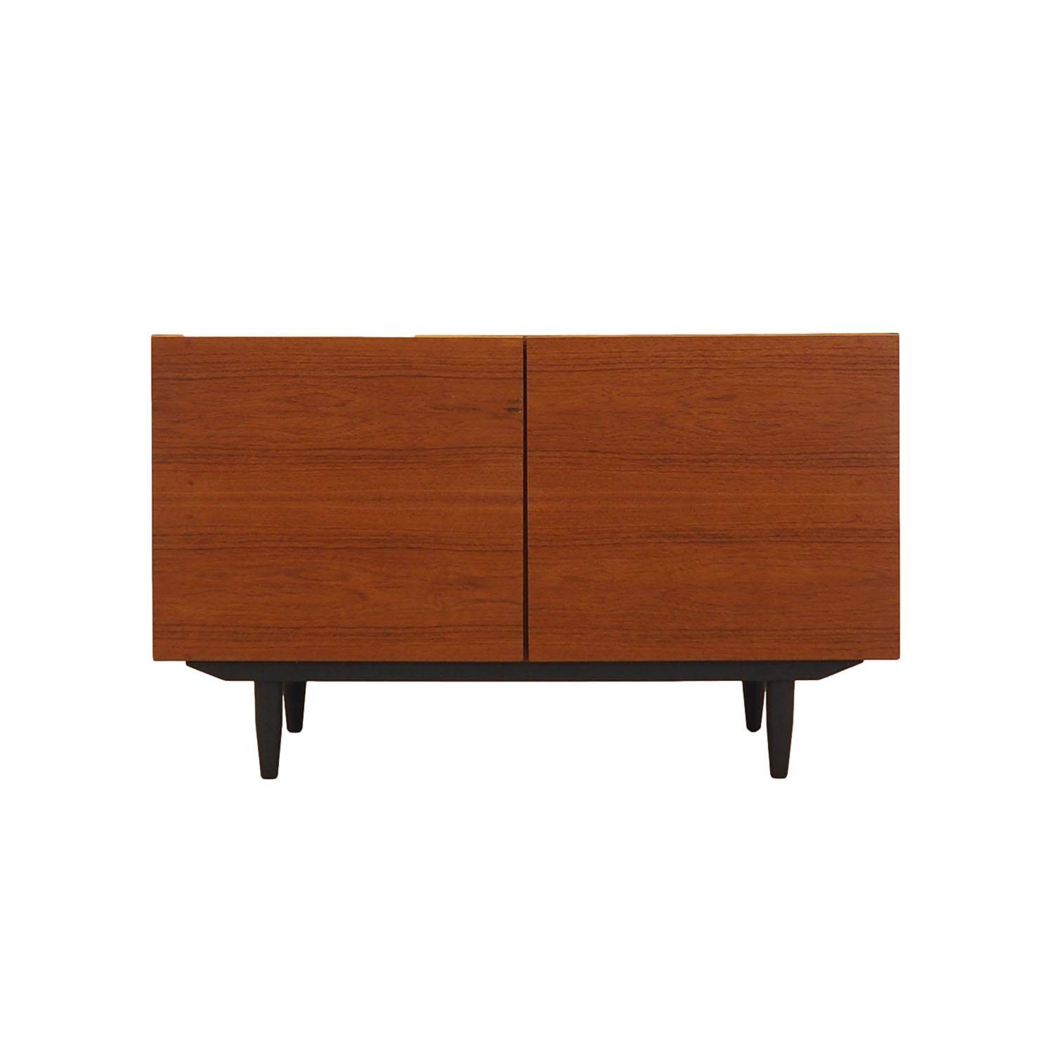 Danish teak cabinet with adjustable shelves, 1960s