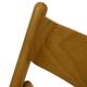 Vintage wooden folding chair with rattan seat 80s minimalist design