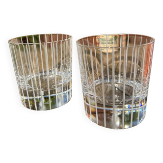 Duo crystal whiskey glasses JG Durand
