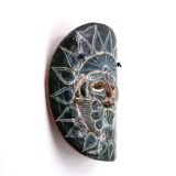 Black Mexican ceramic mask, South America, 1970s