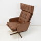 Mid-century leatherette rotatable armchair,1960's.