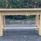 Renovated farmhouse table in solid oak wood and veneer, 135cm.