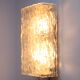 Ice glass wall sconce by Kaiser Leuchten, Germany 1960