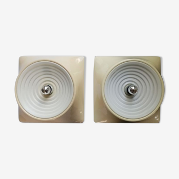 Model 1369 ceiling light pair by Studio Nizzoli Associati for Stilnovo