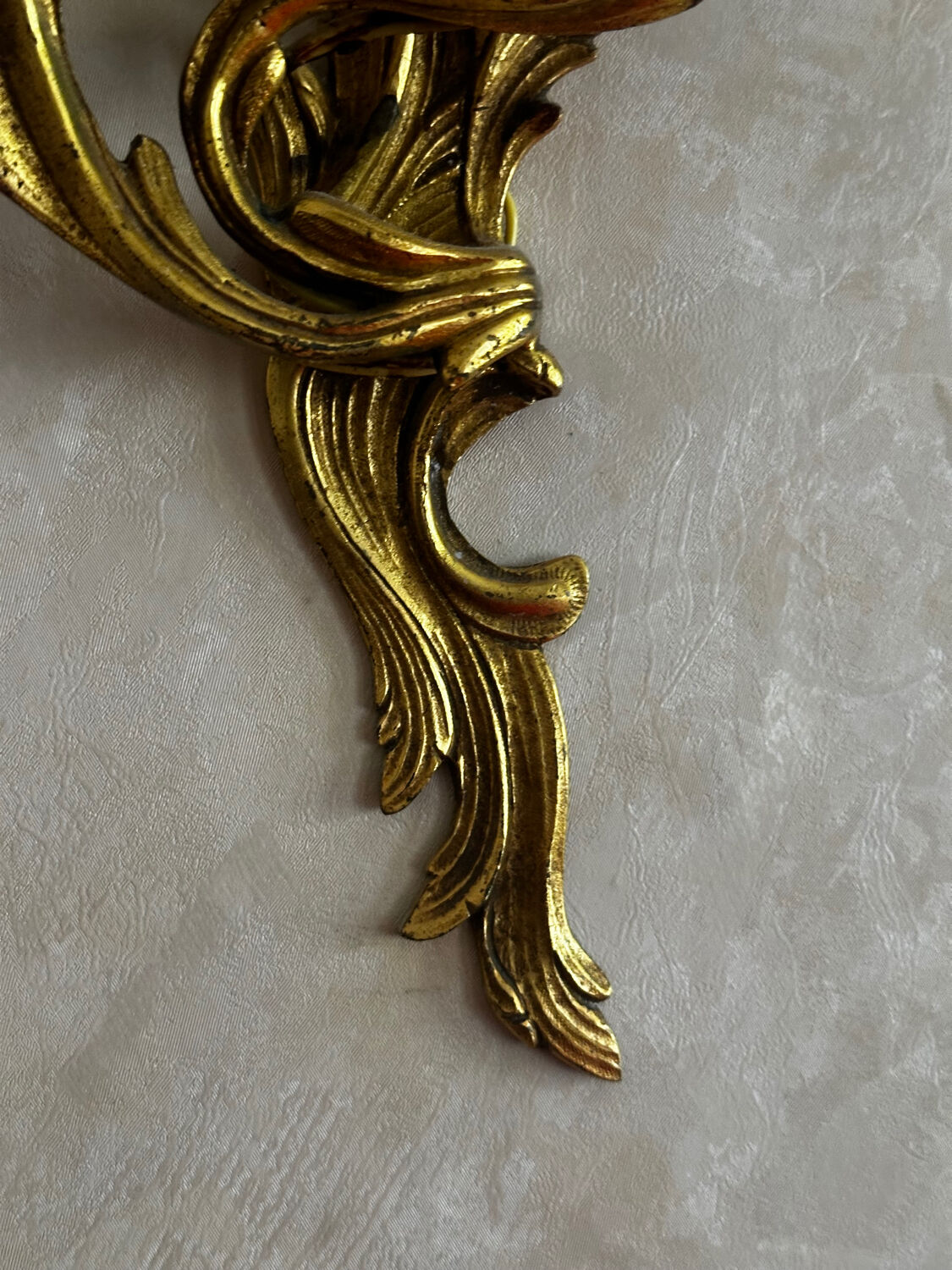 3 wall sconces - Louis XV / Rocaille style in gold