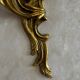 3 gold wall sconces in Louis XV style, rocaille.