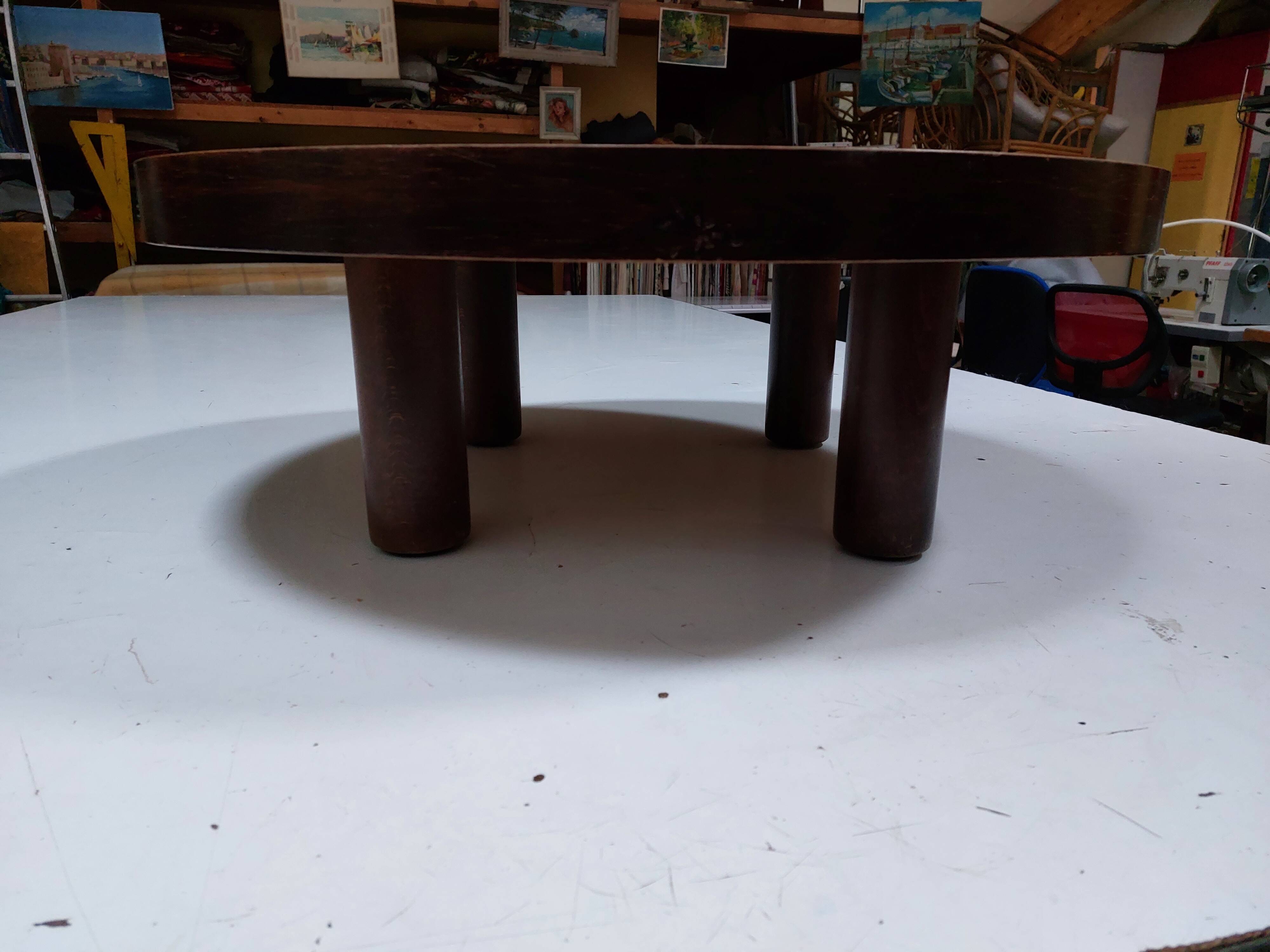 Round coffee table "Herbariums" by Roger Capron - 1960s/1970s - Vallauris