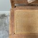 Banc en chêne et cannage