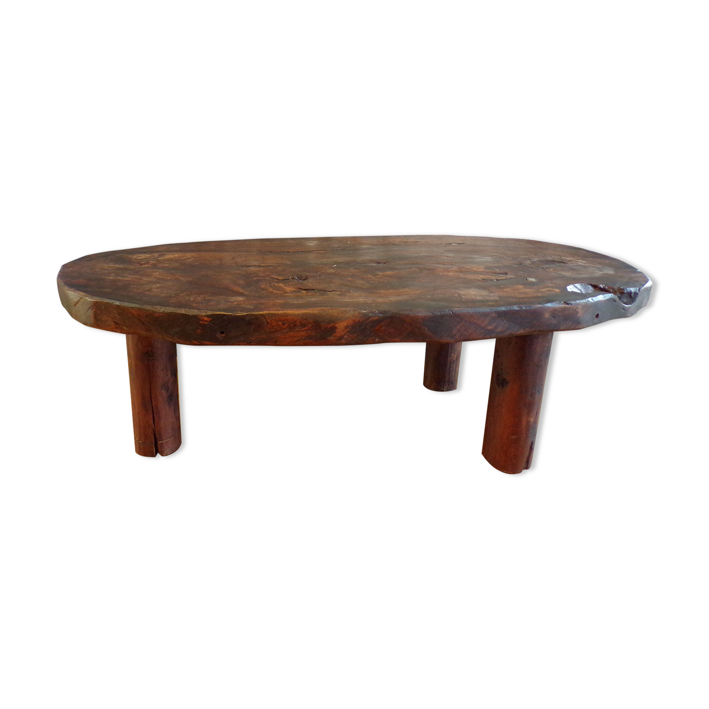 Brutalist coffee table in solid wood