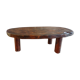 Table basse brutaliste en bois massif
