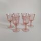 6 verres à vin rose