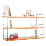 Etagère murale années 60,string, teck