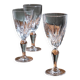 Set of 3 stemmed glasses "Blandine"