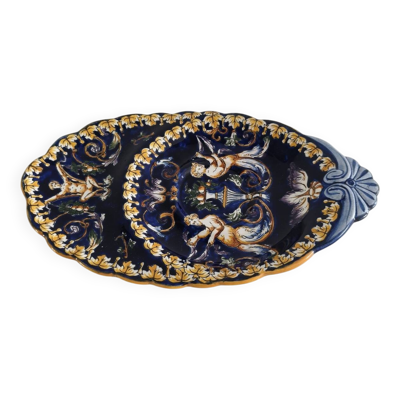 Soucoupe / Plat de service en faïence de Gien - Renaissance