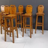 Mid century brutalist bar stools, 1960s
