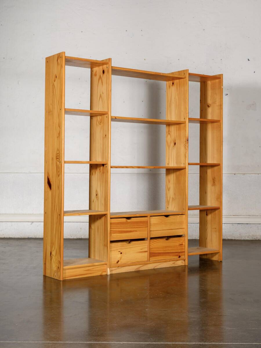 Large pine bookshelf
