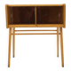 1960s Oak and Glass Cabinet, Czechoslovakia
