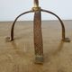 Large "Arts & Crafts" style lamp in beaten iron with a golden patina.