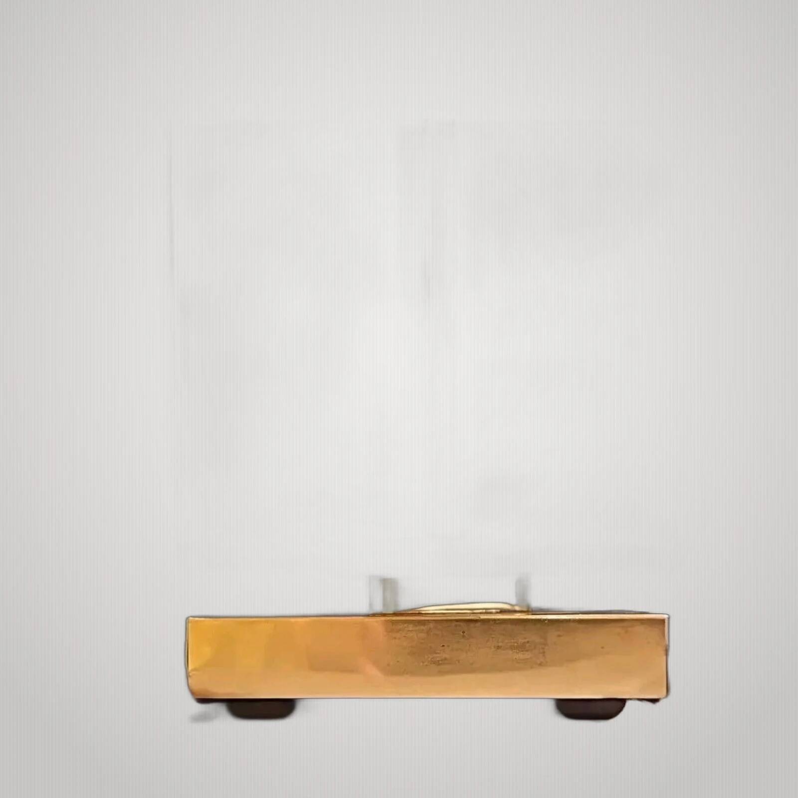 Large Brass and Black Lamp 1970s Dlg Maison Jansen Design and Elegance