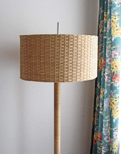 Vintage rattan lamppost