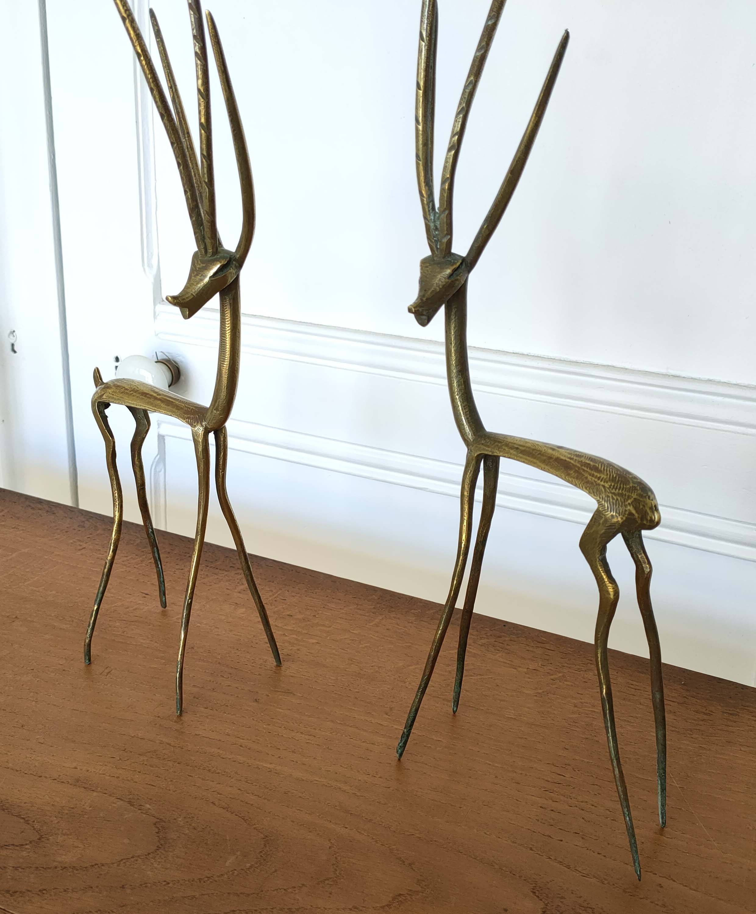 Brass gazelle antelopes