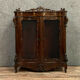 Exceptional furniture for this Napoleon III period living room library in curved mahogany shape