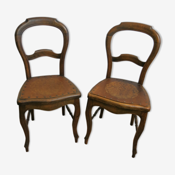 Duo de chaises Louis Philippe anciennes