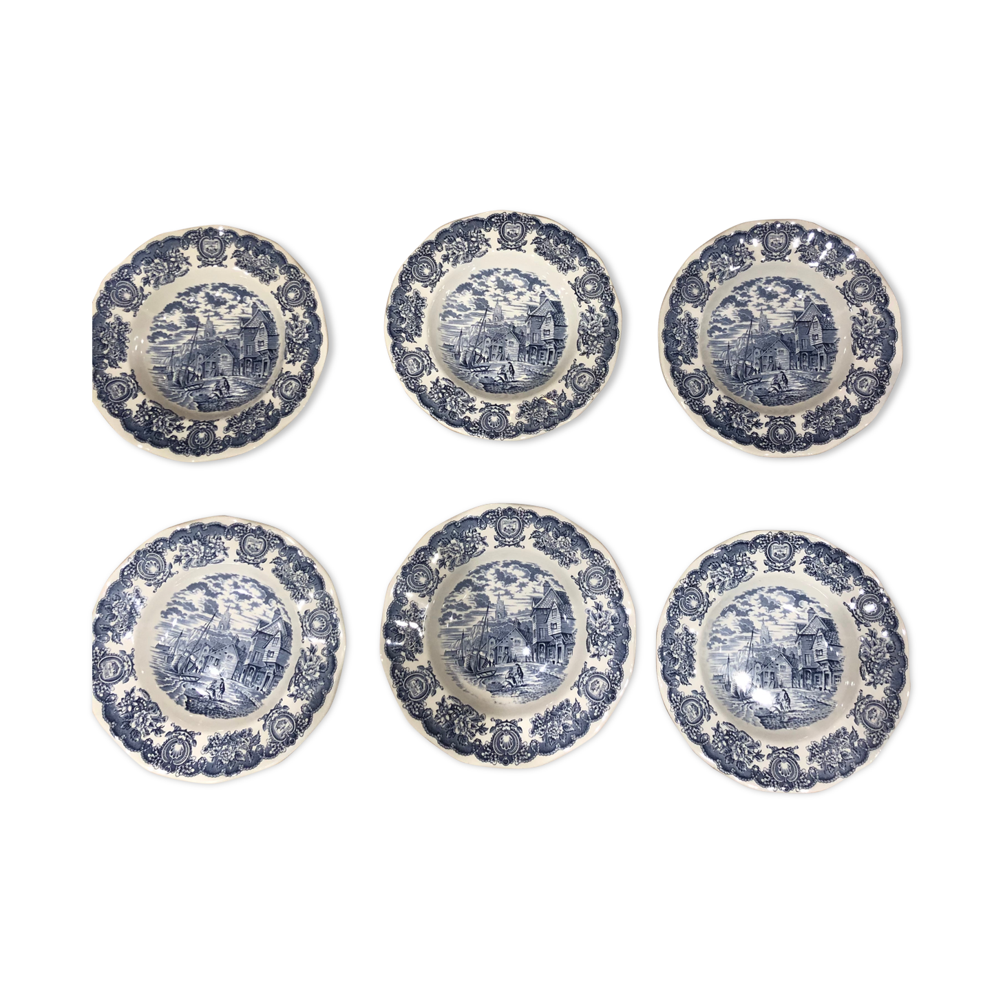 English service 6 hollow plates Enoch Wedgwood