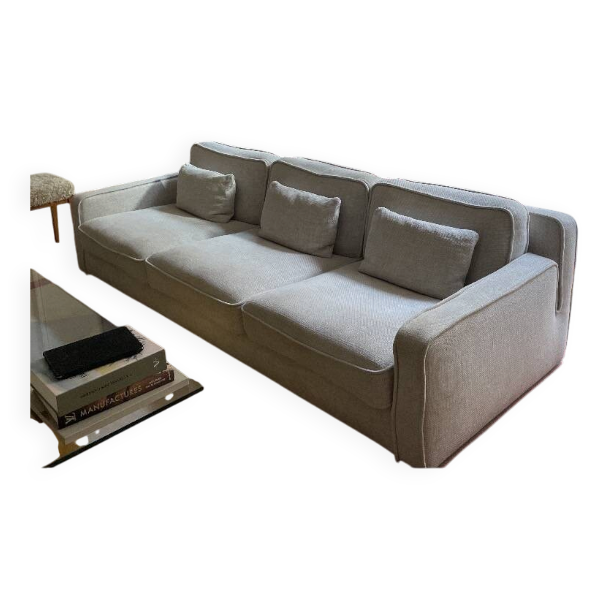 Meridiani 3-seater fabric sofa