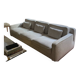Meridiani 3-seater fabric sofa