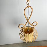 Vintage rattan suspension, 1950