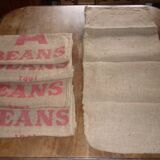 Transport of beans in Burlap bag