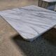 Vintage nesting coffee table trio square white Calacatta Carrara marble Italy