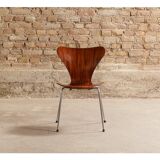 Chairs series 7, No.3107 by Arne Jacobsen for Fritz Hansen, teak butterfly, Denmark, circa 1955
