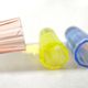 Set of 5 Art Deco 1920s shooter glasses in coloured and uranium glass - ouraline.