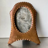 Art nouveau copper and metal picture frame