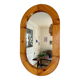 Oval mirror in solid pine vintage 70