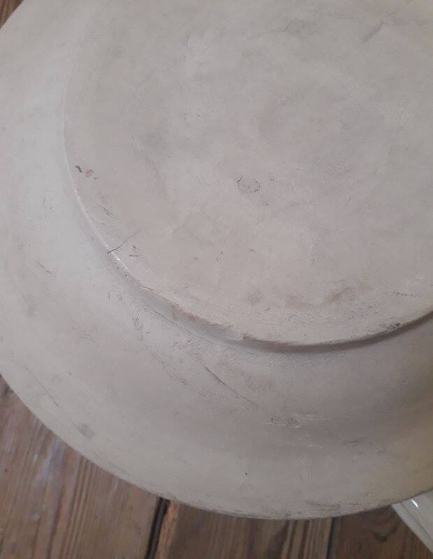 Grease pot salting pot H47cm in enamelled stoneware