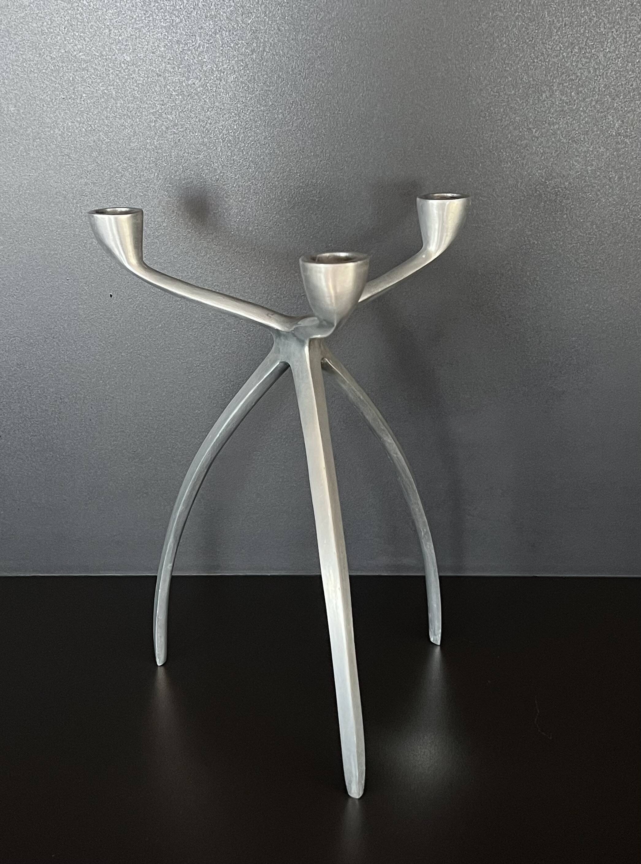 Candle holder, tripod chandelier "Spider" for De Bijenkorf, Netherlands 70's