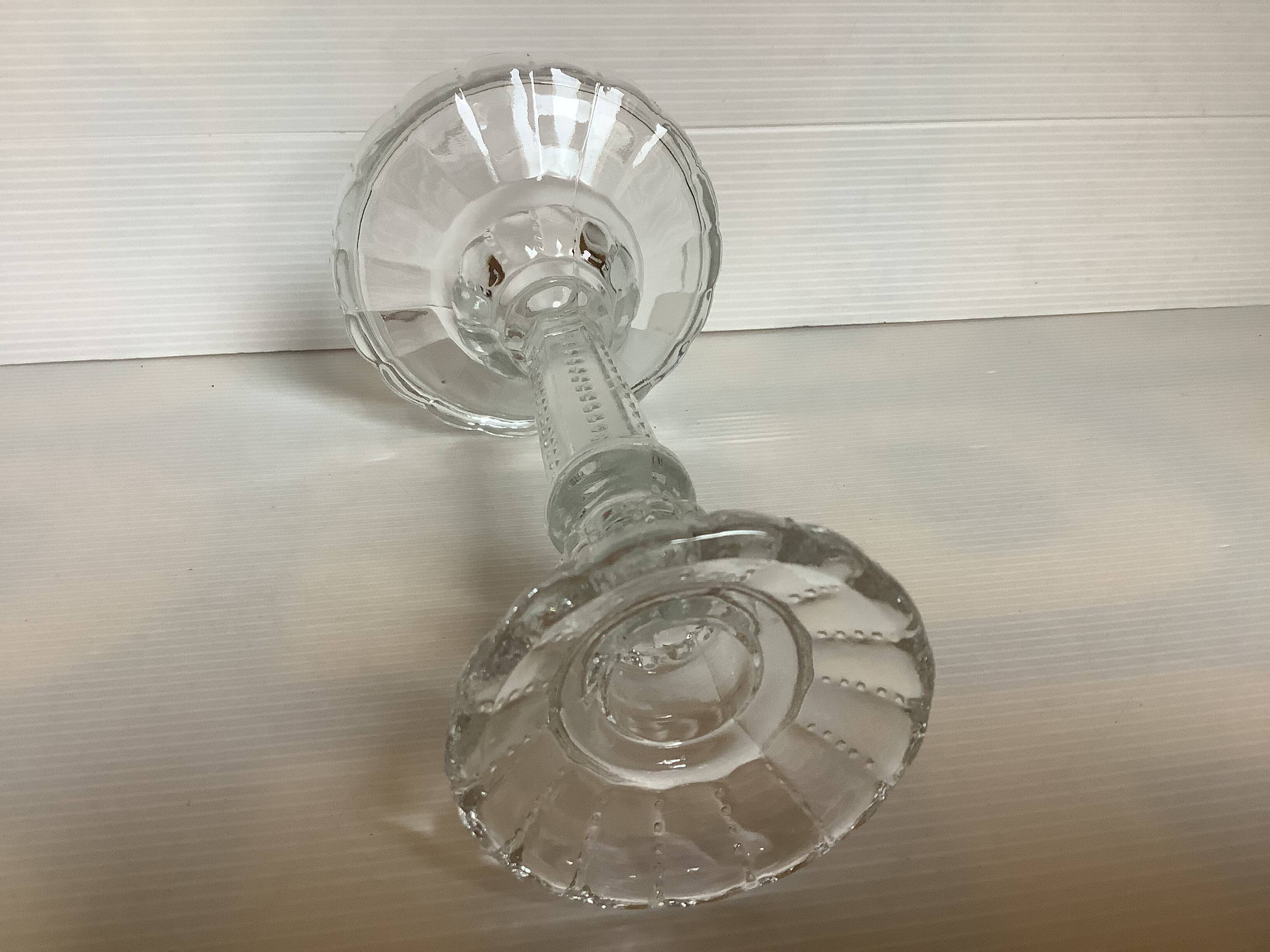 Bougeoir verre moulé