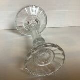 Molded glass candle holder