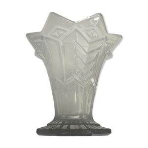 Vase ancien art deco verre moule