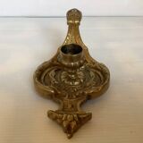 Cave rat brass candle holder