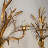 Pair sconces ears of wheat