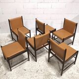 6 chaises modèle Cantu, Sergio Rodrigues, édition Brésilienne 1960