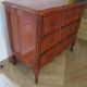 3-drawer chest of drawers in Louis XV style cherry wood, 1980s